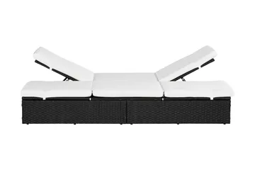 Ochovi Dubbel Solsäng Justerbar - Svart/Vit - Utemöbler & utemiljö - Utestol & trädgårdsstol - Solsäng & solvagn