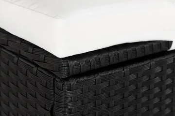 Ochovi Dubbel Solsäng Justerbar - Svart/Vit - Utemöbler & utemiljö - Utestol & trädgårdsstol - Solsäng & solvagn