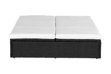 Ochovi Dubbel Solsäng Justerbar - Svart/Vit - Utemöbler & utemiljö - Utestol & trädgårdsstol - Solsäng & solvagn