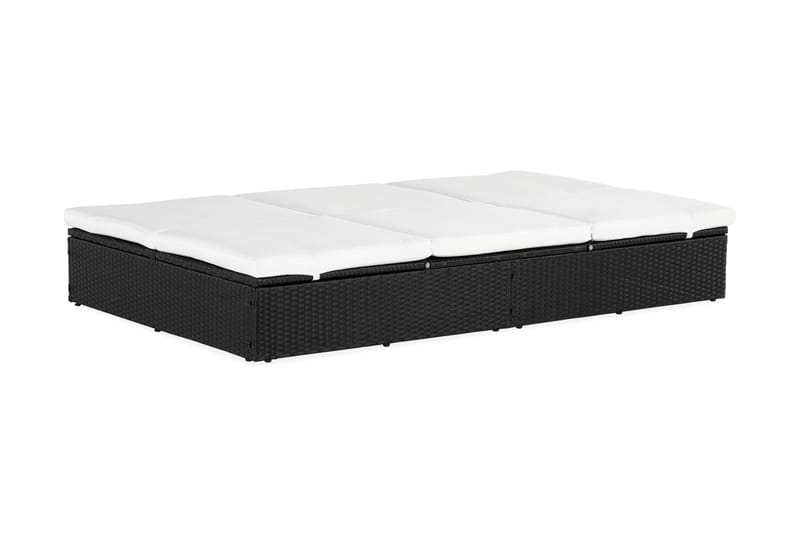 Ochovi Dubbel Solsäng Justerbar - Svart/Vit - Utemöbler & utemiljö - Utestol & trädgårdsstol - Solsäng & solvagn