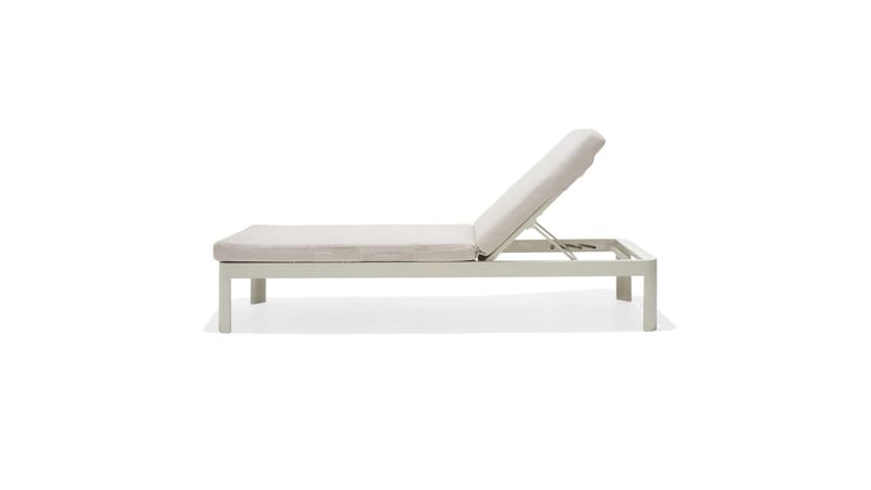 Portals Solsäng med Dyna 189 cm - Vit/Trä - Utemöbler & utemiljö - Utestol & trädgårdsstol - Solsäng & solvagn