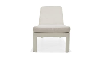 Portals Solsäng med Dyna 189 cm - Vit/Trä - Utemöbler & utemiljö - Utestol & trädgårdsstol - Solsäng & solvagn