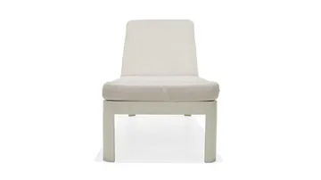 Portals Solsäng med Dyna 189 cm - Vit/Trä - Utemöbler & utemiljö - Utestol & trädgårdsstol - Solsäng & solvagn