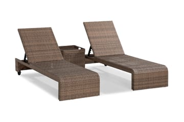 Solsängar Bahamas med Sidobord - Sand - Utemöbler & utemiljö - Utestol & trädgårdsstol - Solsäng & solvagn