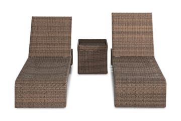 Solsängar Bahamas med Sidobord - Sand - Utemöbler & utemiljö - Utestol & trädgårdsstol - Solsäng & solvagn