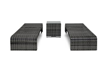 Solsängsset Bahamas 2-sits Sidobord - Grå - Utemöbler & utemiljö - Utestol & trädgårdsstol - Solsäng & solvagn