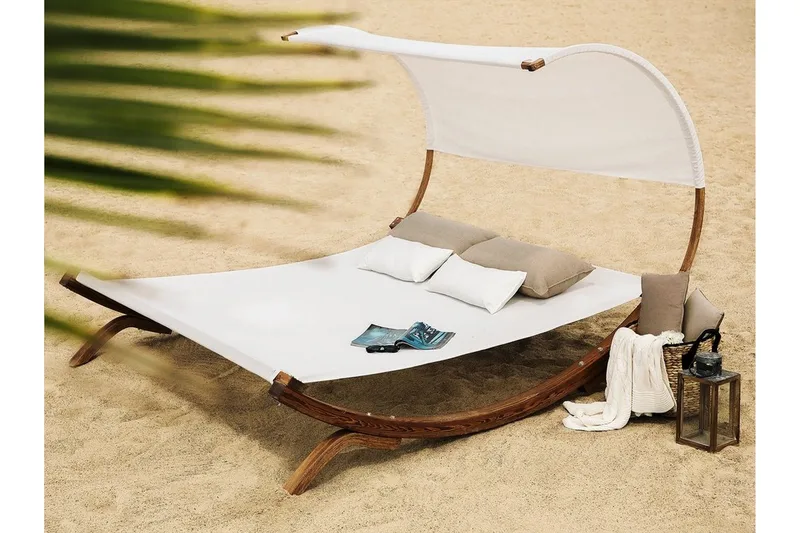 Teramo Solsäng 205|225 cm - Vit - Utemöbler & utemiljö - Utestol & trädgårdsstol - Solsäng & solvagn