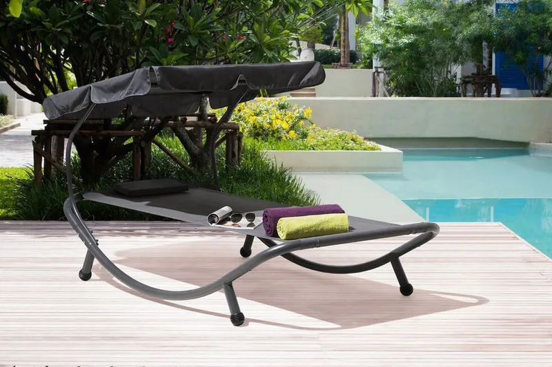 Terno Solsäng 110x200 cm - Grå - Utemöbler & utemiljö - Utestol & trädgårdsstol - Solsäng & solvagn