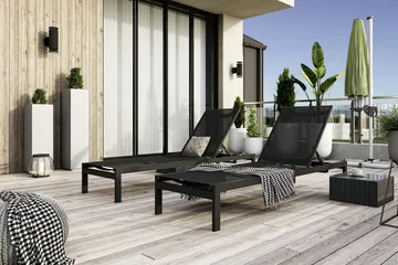 Tunis Solsäng - Svart - Utemöbler & utemiljö - Utestol & trädgårdsstol - Solsäng & solvagn