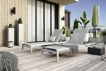 Tunis Solsäng - Vit - Utemöbler & utemiljö - Utestol & trädgårdsstol - Solsäng & solvagn