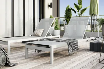 Tunis Solsäng - Vit - Utemöbler & utemiljö - Utestol & trädgårdsstol - Solsäng & solvagn