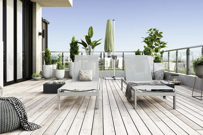 Tunis Solsäng - Vit - Utemöbler & utemiljö - Utestol & trädgårdsstol - Solsäng & solvagn