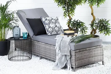 Turin Ii Solsäng 65|201 cm - Grå - Utemöbler & utemiljö - Loungemöbler - Solbädd