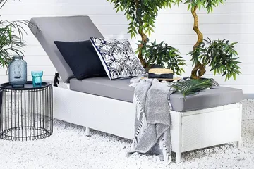 Turin Ii Solsäng 65|201 cm - Vit - Utemöbler & utemiljö - Loungemöbler - Solbädd