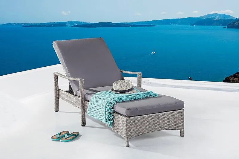 Vasto Solsäng 60,5|192 cm - Grå/brun - Utemöbler & utemiljö - Utestol & trädgårdsstol - Solsäng & solvagn