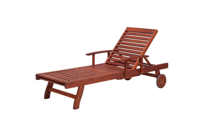 Solsäng Toscana - Mörk trä, blå, beige - Utemöbler & utemiljö - Utestol & trädgårdsstol - Solsäng & solvagn