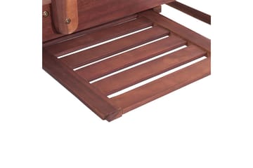 Solsäng Toscana - Mörk trä, blå, beige - Utemöbler & utemiljö - Utestol & trädgårdsstol - Solsäng & solvagn