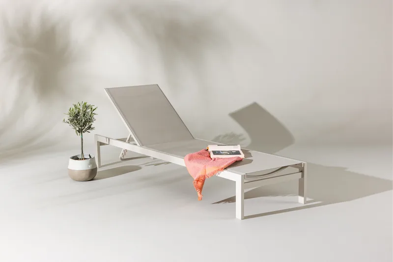 Tunis Solsäng Beige - Beige - Utemöbler & utemiljö - Utestol & trädgårdsstol - Solsäng & solvagn