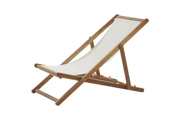 Solstol 2 ersättningstyger Anzio - Ljus trä, vit, flerfärgad - Utemöbler & utemiljö - Utestol & trädgårdsstol - Solstol