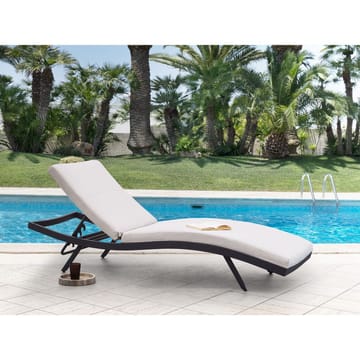 Solstol Amelia - Beige, svart - Utemöbler & utemiljö - Utestol & trädgårdsstol - Solstol