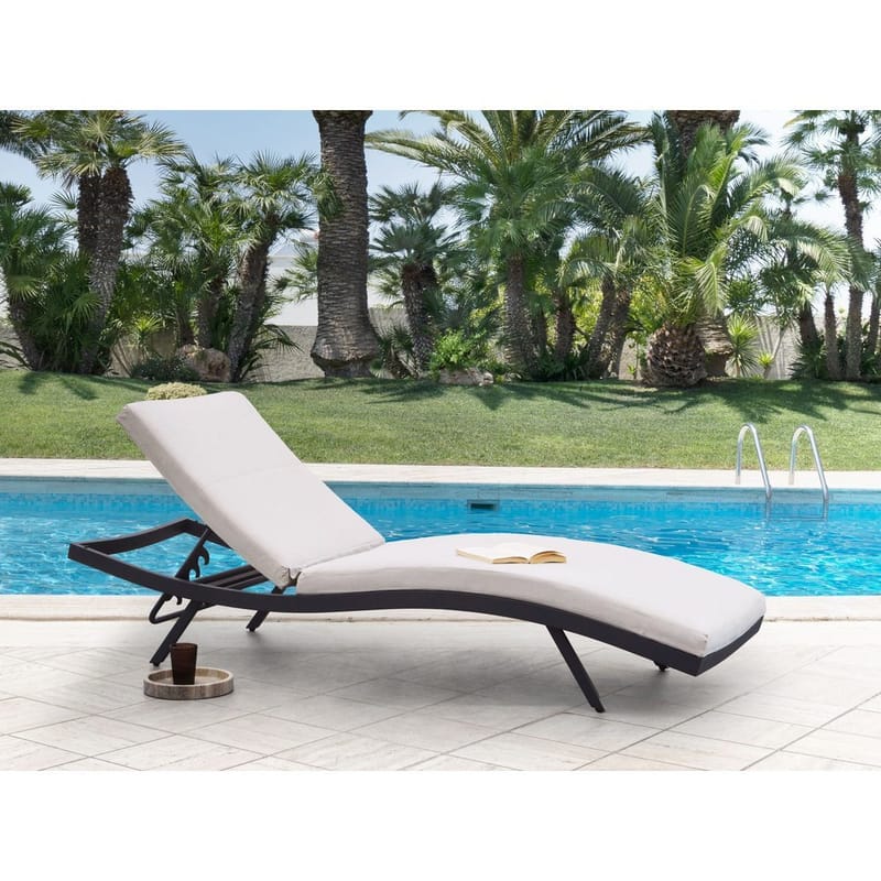 Solstol Amelia - Beige, svart - Utemöbler & utemiljö - Utestol & trädgårdsstol - Solstol