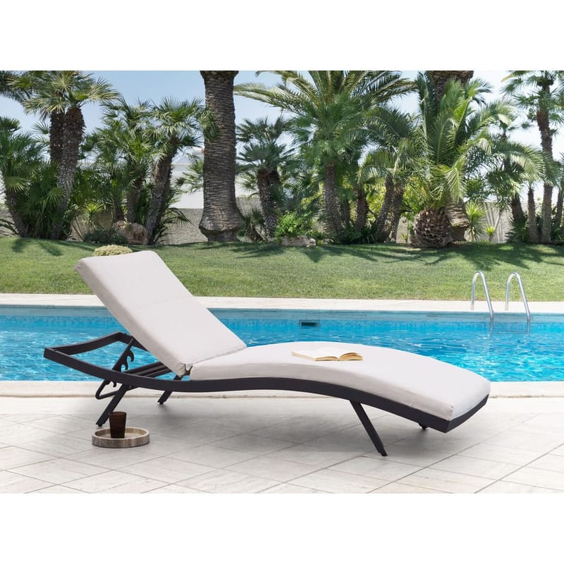 Solstol Amelia - Beige, svart - Utemöbler & utemiljö - Utestol & trädgårdsstol - Solstol