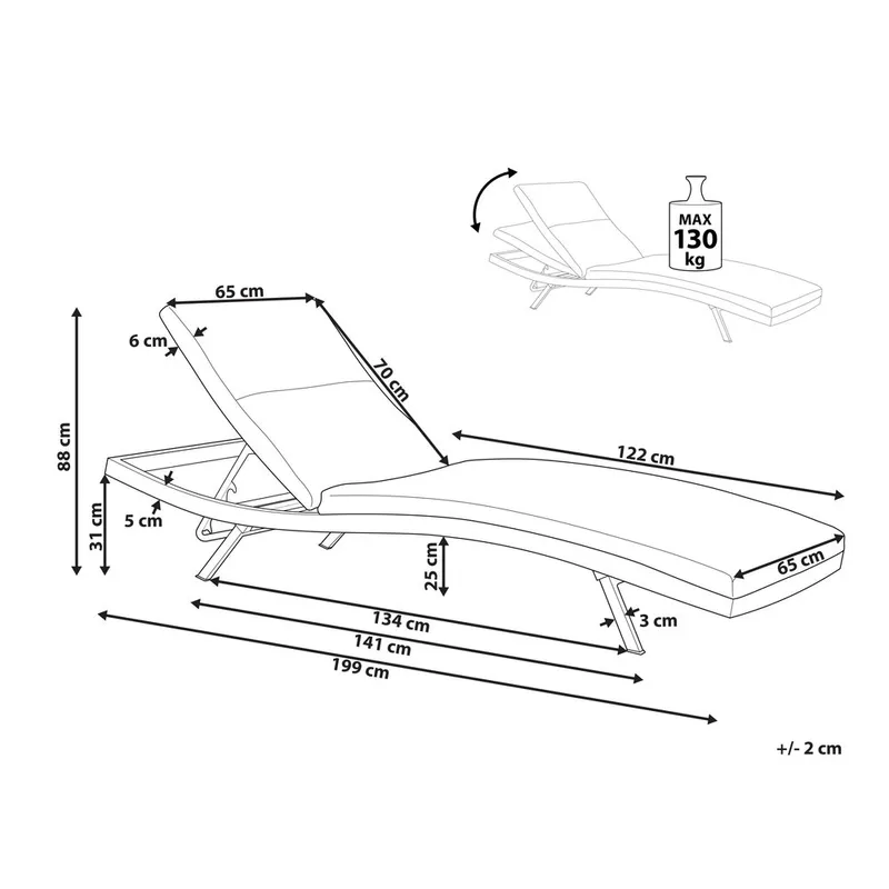 Solstol Amelia - Grå - Utemöbler & utemiljö - Utestol & trädgårdsstol - Solstol