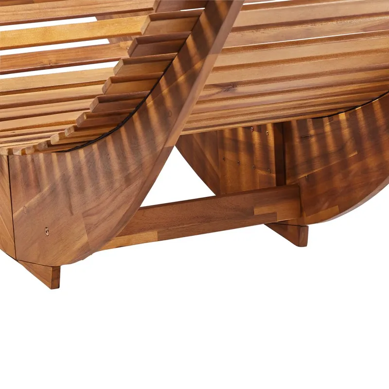 Solstol Brescia Premium - Ljus trä, grönt - Utemöbler & utemiljö - Utestol & trädgårdsstol - Solstol