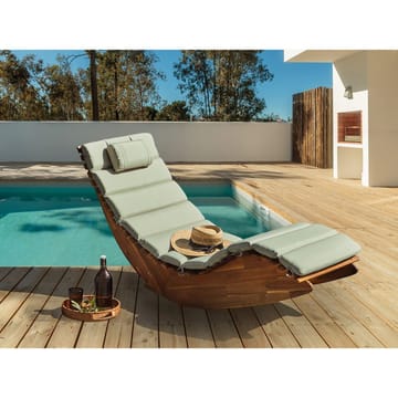 Solstol Brescia Premium - Ljus trä, grönt - Utemöbler & utemiljö - Utestol & trädgårdsstol - Solstol