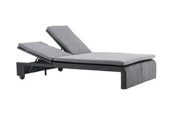 London Solstol 119x196 cm - Svart - Utemöbler & utemiljö - Utestol & trädgårdsstol - Solstol