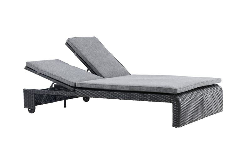 London Solstol 119x196 cm - Svart - Utemöbler & utemiljö - Utestol & trädgårdsstol - Solstol