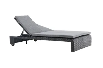 London Solstol 119x196 cm - Svart - Utemöbler & utemiljö - Utestol & trädgårdsstol - Solstol