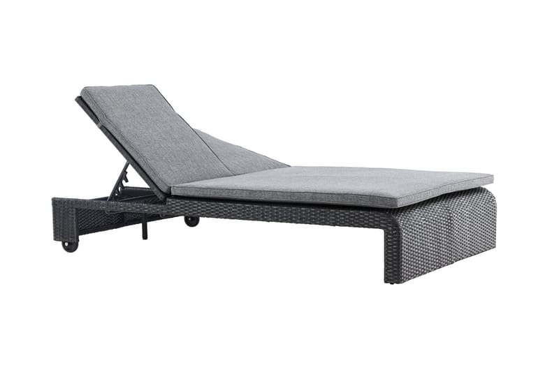 London Solstol 119x196 cm - Svart - Utemöbler & utemiljö - Utestol & trädgårdsstol - Solstol