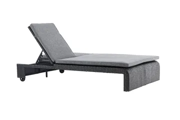 London Solstol 119x196 cm - Svart - Utemöbler & utemiljö - Utestol & trädgårdsstol - Solstol