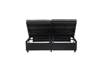 London Solstol 119x196 cm - Svart - Utemöbler & utemiljö - Utestol & trädgårdsstol - Solstol