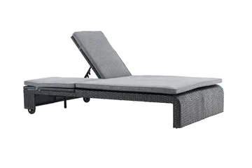 London Solstol 119x196 cm - Svart - Utemöbler & utemiljö - Utestol & trädgårdsstol - Solstol