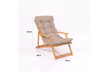 Solstol Jeremiah 58x49 cm - Brun/Natur - Utemöbler & utemiljö - Utestol & trädgårdsstol - Solstol