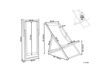 Solstol Locri Ii - Blå, Svart - Utemöbler & utemiljö - Utestol & trädgårdsstol - Solstol