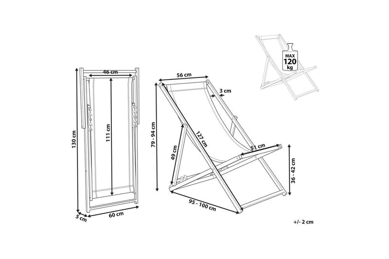 Solstol Locri Ii - Grå, svart - Utemöbler & utemiljö - Utestol & trädgårdsstol - Solstol