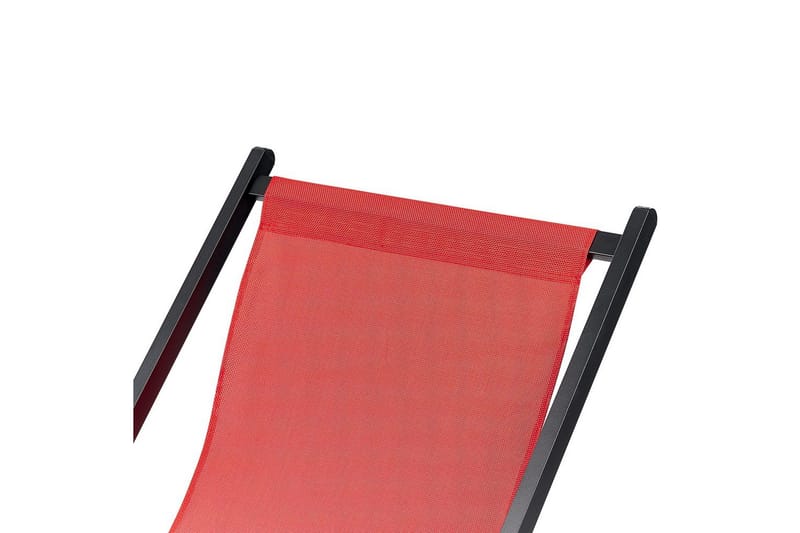 Solstol Locri Ii - Röd, Svart - Utemöbler & utemiljö - Utestol & trädgårdsstol - Solstol