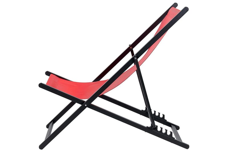 Solstol Locri Ii - Röd, Svart - Utemöbler & utemiljö - Utestol & trädgårdsstol - Solstol