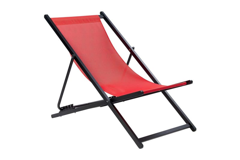 Solstol Locri Ii - Röd, Svart - Utemöbler & utemiljö - Utestol & trädgårdsstol - Solstol