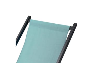 Solstol Locri Ii - Turkos, Svart - Utemöbler & utemiljö - Utestol & trädgårdsstol - Solstol