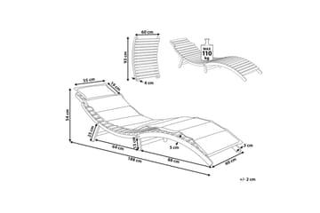 Solstol Luino - Ljus trä, grå - Utemöbler & utemiljö - Utestol & trädgårdsstol - Solsäng & solvagn