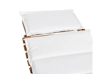 Solstol Luino - Ljus trä, vit - Utemöbler & utemiljö - Utestol & trädgårdsstol - Solsäng & solvagn