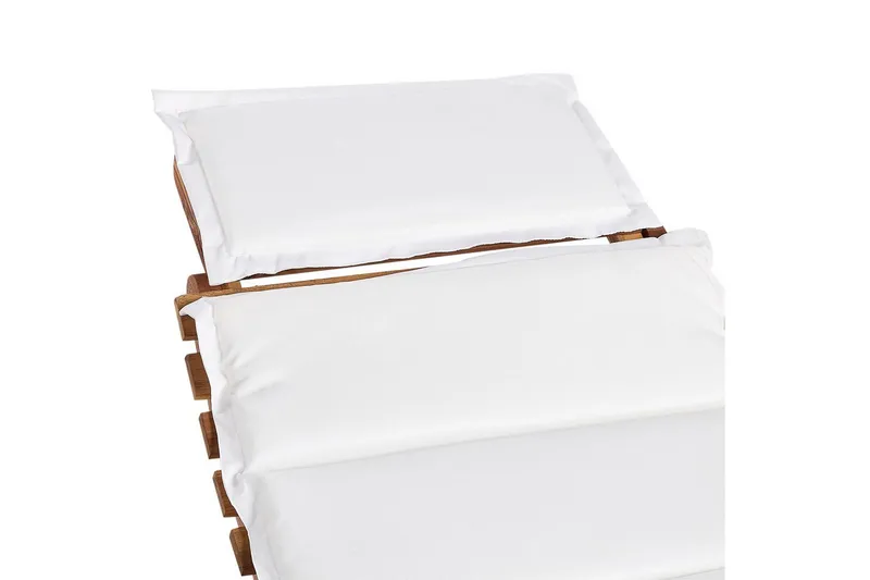 Solstol Luino - Ljus trä, vit - Utemöbler & utemiljö - Utestol & trädgårdsstol - Solsäng & solvagn