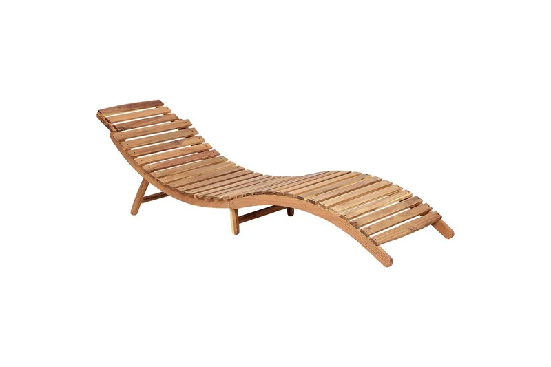 Solstol Luino - Ljus trä, vit - Utemöbler & utemiljö - Utestol & trädgårdsstol - Solsäng & solvagn