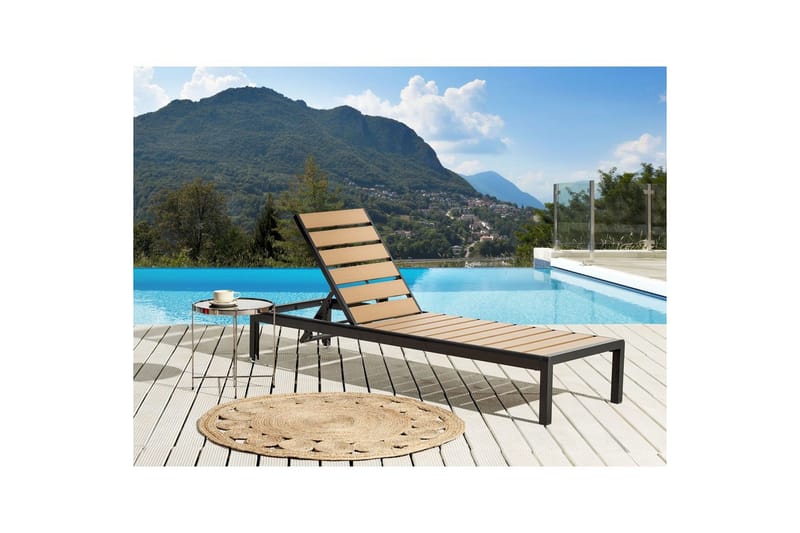 Solstol Nardo - Ljus trä, svart - Utemöbler & utemiljö - Utestol & trädgårdsstol - Solsäng & solvagn