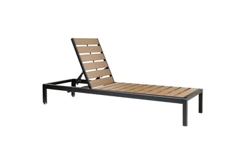 Solstol Nardo - Ljus trä, svart - Utemöbler & utemiljö - Utestol & trädgårdsstol - Solsäng & solvagn