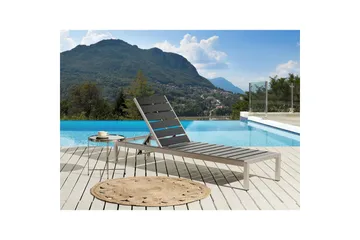 Solstol Nardo - Svart, Silver - Utemöbler & utemiljö - Utestol & trädgårdsstol - Solsäng & solvagn